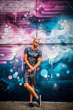 Men's Cosmic Holographic V-Neck Short Sleeve Top (More colors and patterns!)
