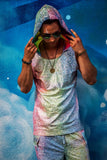 Men's Cosmic Hooded Holographic Tank (More colors and patterns!)