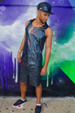 Men's Cosmic Holographic Cargo Shorts (More colors and patterns!)